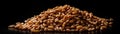 Pile Of Pine Nuts On A Black Background. Generative AI Royalty Free Stock Photo