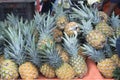 Pile of pineapple for sale at local fresh market
