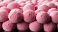 A pile of pink balls background