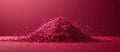 Pile of Pink Powder on Pink Background