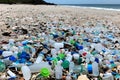 Pile of Plastic Bottles Strewn along a Beach using Generative AI