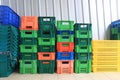 Pile Plastic Container. Royalty Free Stock Photo