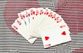 Playing cards, series of hearts playing cards , poker game,