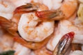 Pile of plumb, fresh cooked shrimp Royalty Free Stock Photo