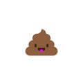 Pile of Poo icon. Shit emoticon