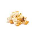 Pile of popcorn flakes isolated Royalty Free Stock Photo