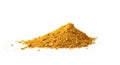 Pile of powdered curry spice isolated Royalty Free Stock Photo