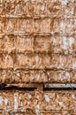 Pile of pressed corrugated cardboards ready for recycling Royalty Free Stock Photo