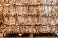 Pile of pressed corrugated cardboards ready for recycling Royalty Free Stock Photo