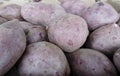 Purple sweet potatoes or Dioscorea alata on a market stall Royalty Free Stock Photo