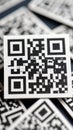 Pile of QR Codes Quick Response Codes Black and White Pattern Technology Mobile Marketing Scan Data Information Royalty Free Stock Photo
