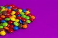 Pile of Rainbow Colored Candy Coated Chocolate Buttons Royalty Free Stock Photo