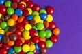 Pile of Rainbow Colored Candy Coated Chocolate Buttons Royalty Free Stock Photo
