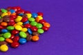 Pile of Rainbow Colored Candy Coated Chocolate Buttons Royalty Free Stock Photo