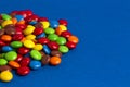 Pile of Rainbow Colored Candy Coated Chocolate Buttons Royalty Free Stock Photo