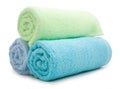 pile of rainbow colored towels Royalty Free Stock Photo