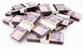 Scattered Banknote Stacks Royalty Free Stock Photo