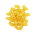 Raw elbow Macaroni Gomiti Pasta Isolated on white background, Cut out with clipping path.
