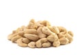 A Pile of Raw Natural Cashew Nuts Isolated on a White Background