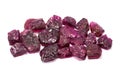 Pile of raw natural ruby Royalty Free Stock Photo