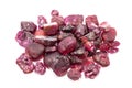 Pile of raw natural ruby Royalty Free Stock Photo
