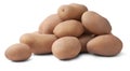 pile of raw potatoes isolated background Royalty Free Stock Photo