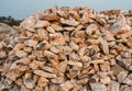 Pile of raw rock salt chunks Royalty Free Stock Photo