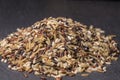 Pile of raw uncooked wild rice Royalty Free Stock Photo