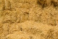 Pile of the rectangular straw bales for the background