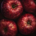 Pile of Red Apples With Water Drops