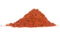Pile of red chili pepper powder isolated on white background Royalty Free Stock Photo