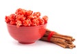 Pile of Red Cinnamon Popcorn Royalty Free Stock Photo