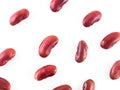 Pile of red kidney bean, canned beans isolated on white background Royalty Free Stock Photo