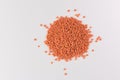 Pile red lentils isolated on white background, Royalty Free Stock Photo