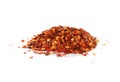 Pile of red pepper flakes Royalty Free Stock Photo