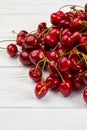 Pile of red sweet cherries. Royalty Free Stock Photo