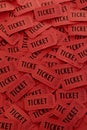 Pile of Red Tickets Royalty Free Stock Photo