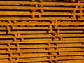 Pile of reinforcing mats Royalty Free Stock Photo