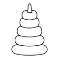 pile of rings baby toys icon Royalty Free Stock Photo