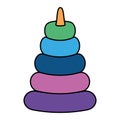 pile of rings baby toys icon Royalty Free Stock Photo