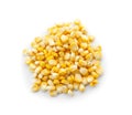 Pile of ripe corn kernels on white background Royalty Free Stock Photo