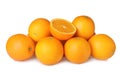 Pile of ripe oranges isolated Royalty Free Stock Photo