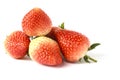 Pile ripe strawberries isolated