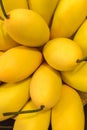 Pile of Ripe Yellow Mangoes in The Basket Background.