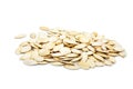 Pile of roasted white pumpkin seeds Royalty Free Stock Photo