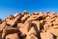 Pile of rock for road construction Royalty Free Stock Photo