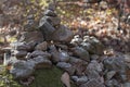Pile of Rocks at climbing path in Seoul Park