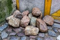 Pile of rocks for environment decoration. Royalty Free Stock Photo