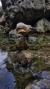 pile of rocks near the Krawak waterfall Royalty Free Stock Photo