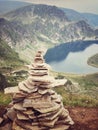 Pile of rocks in Rila mountain Royalty Free Stock Photo